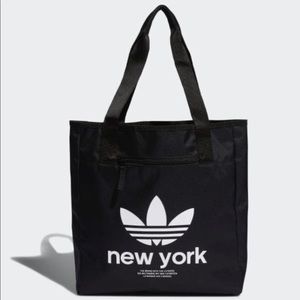 New ADIDAS Originals Trefoil New York Tote Bag Black White City Limited  Edition
